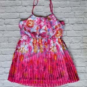 Bailey Girl Pink and white floral spaghetti strap dress size Xl